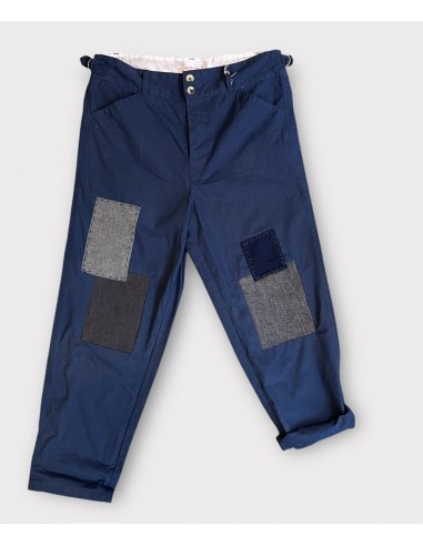 PANTALON BLEU DE CHINE PATCH