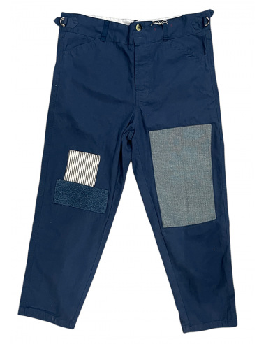 PANTALON BLEU DE CHINE PATCH N°2