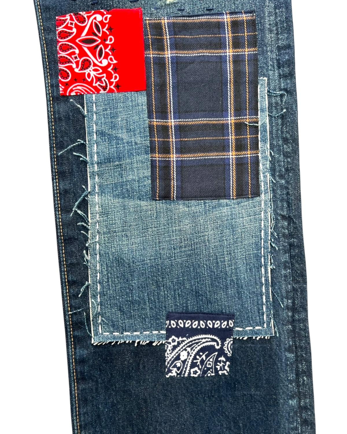 Levis 501 US custom indigo bandana W34