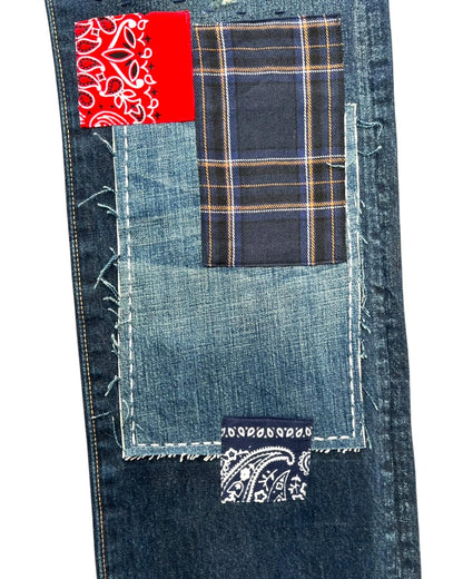 Levis 501 US custom indigo bandana W34
