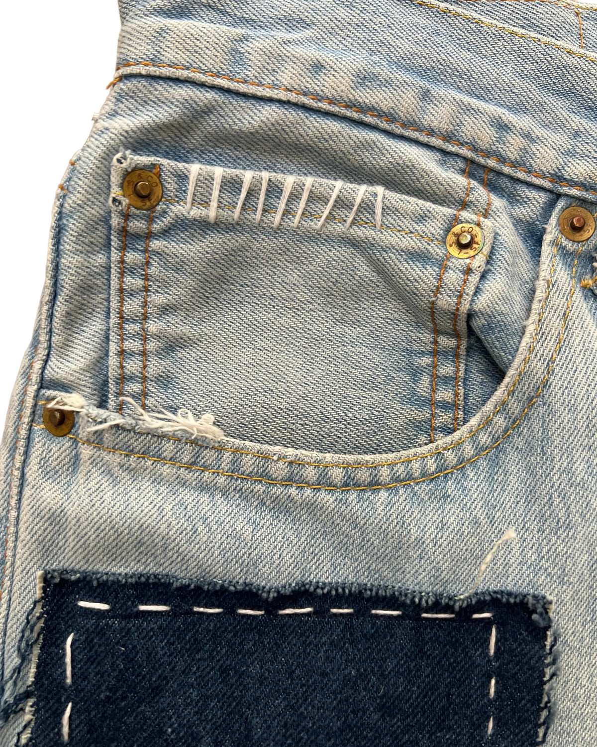 Levis 501 US custom indigo bandana W30