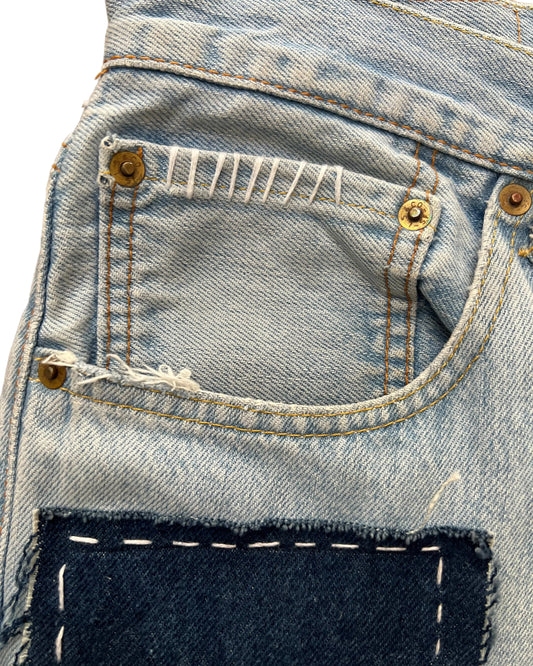 Levis 501 US custom indigo bandana W30