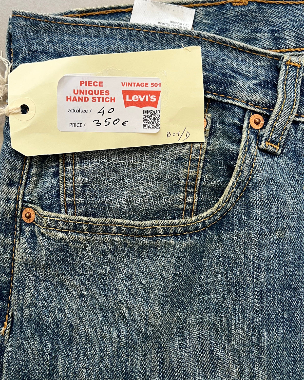 Levis 501 US custom indigo bandana W40