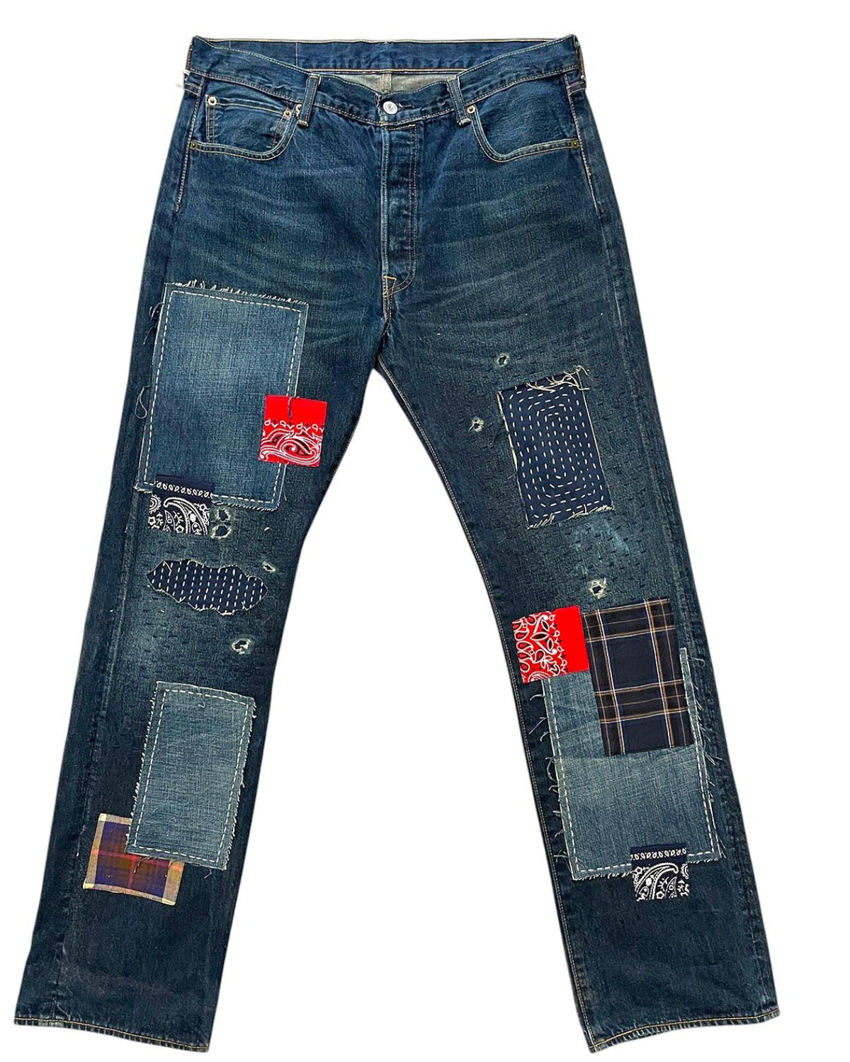 Levis 501 US custom indigo bandana W34