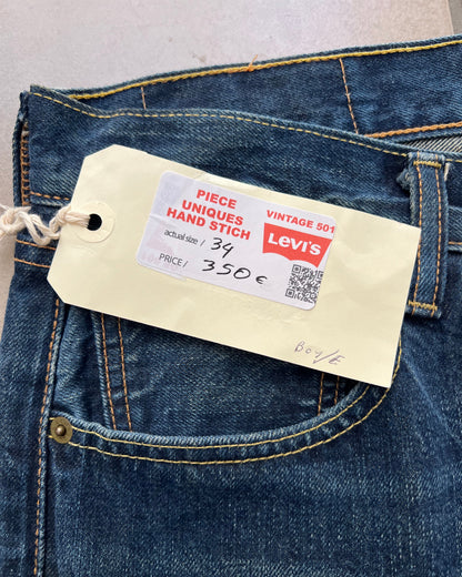 Levis 501 US custom indigo bandana W34