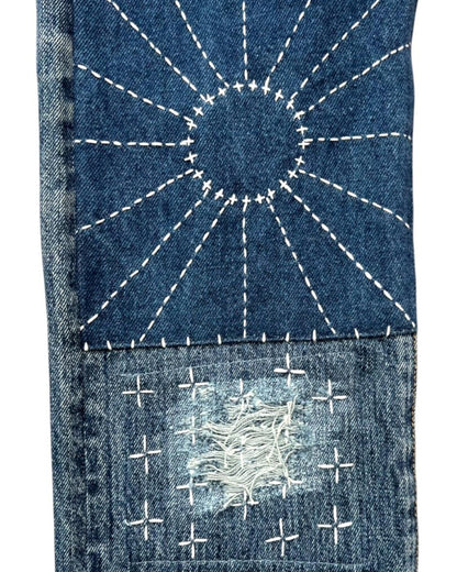 Levis 501 US custom indigo sashiko boro W30