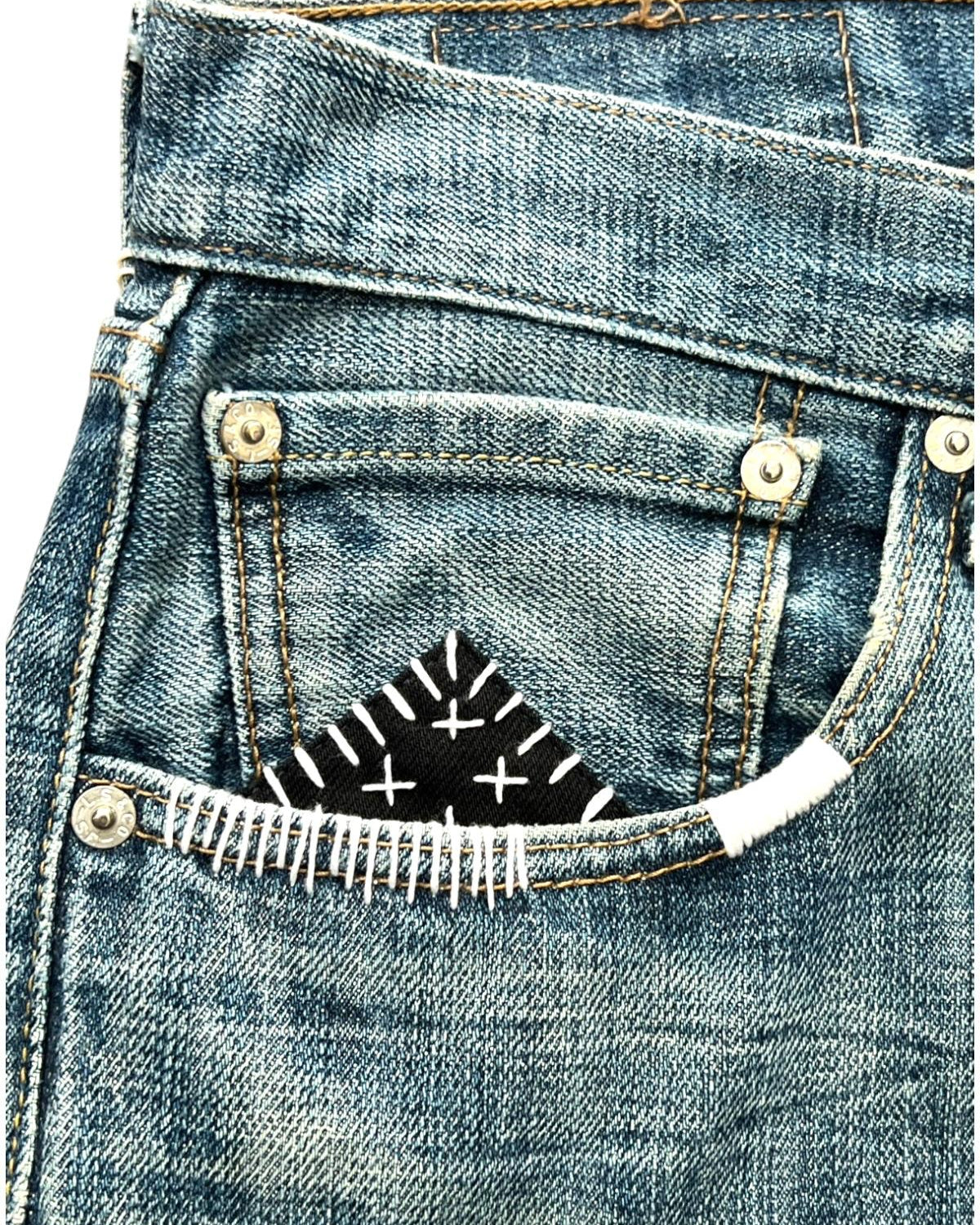 Levis 501 US custom indigo sashiko boro 32