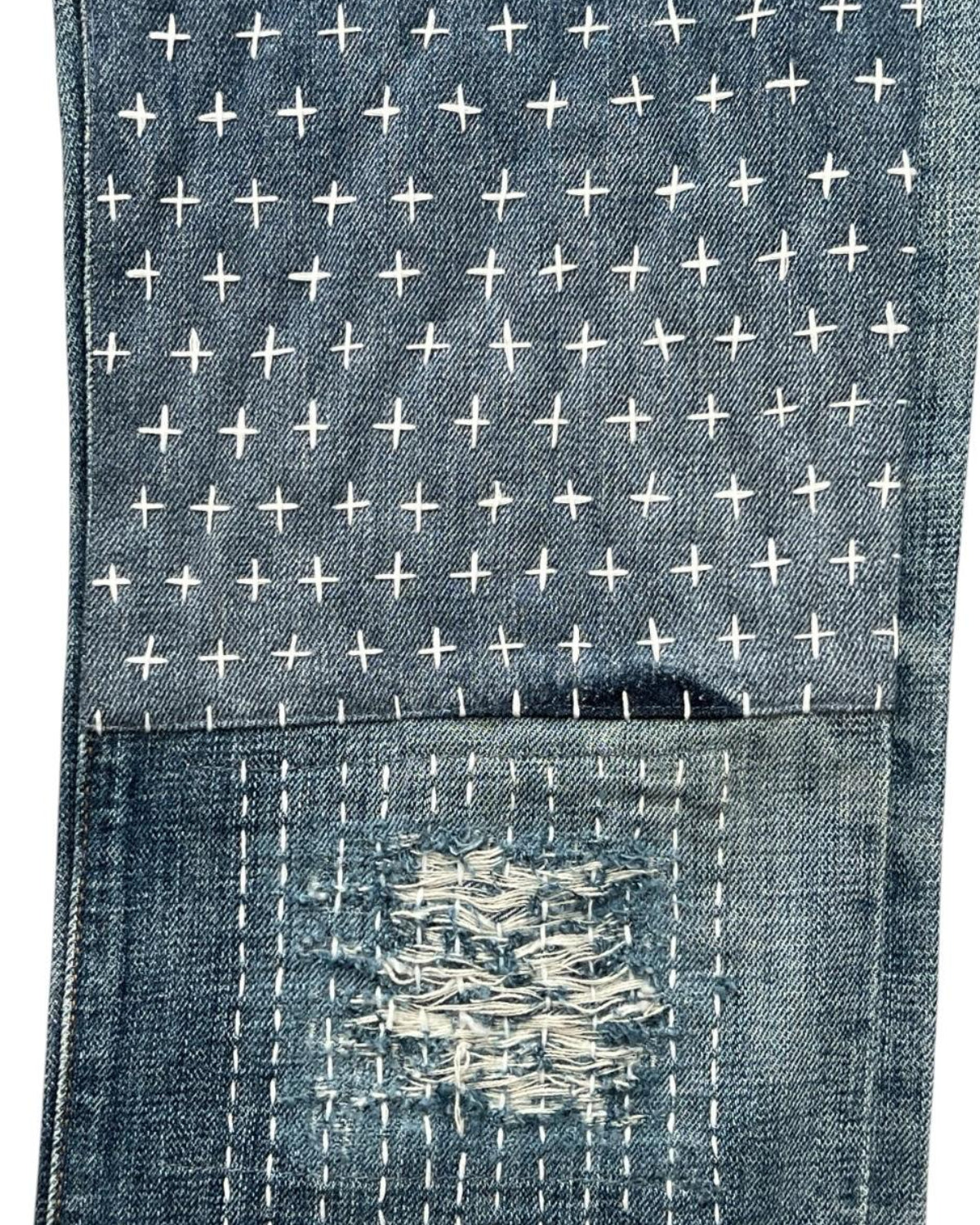 Levis 501 US custom indigo sashiko boro 32