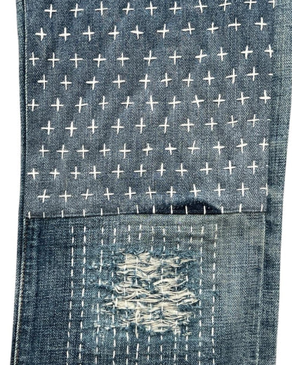 Levis 501 US custom indigo sashiko boro 32
