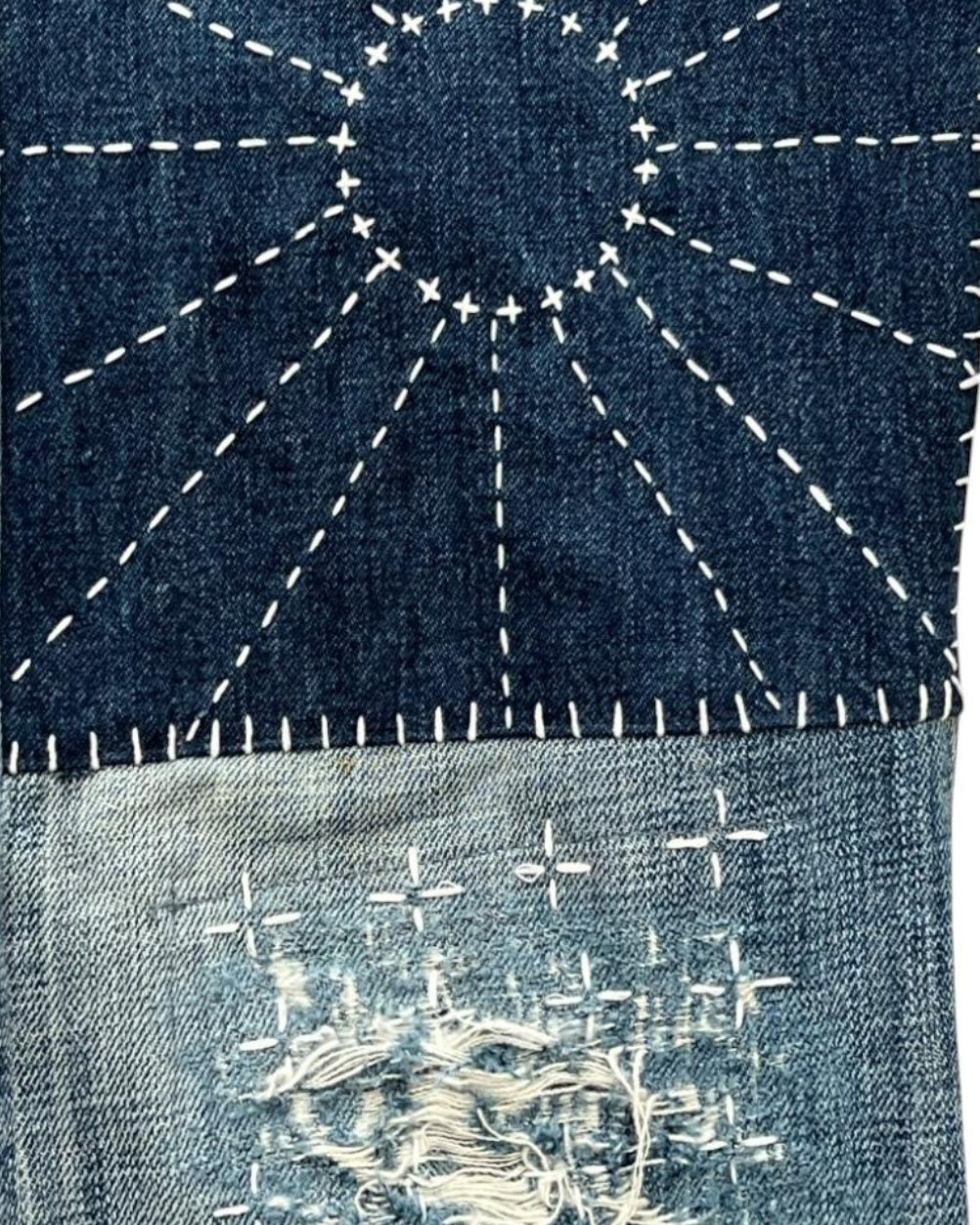 Levis 501 US custom indigo sashiko boro 32