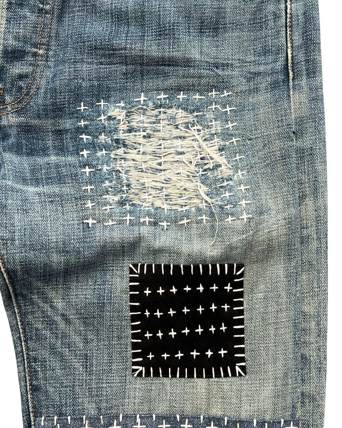 Levis 501 US custom indigo sashiko boro 32