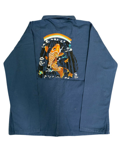 Veste Bleu de Chine Carpe Koi