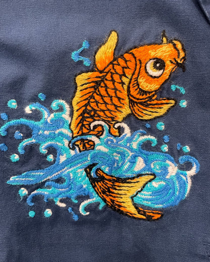 Veste Bleu de Chine Carpe Koi