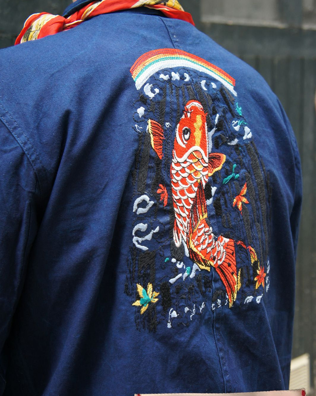 Veste Bleu de Chine Carpe Koi