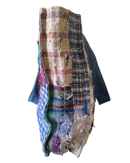 Sac Cabas Denim Vintage Madras